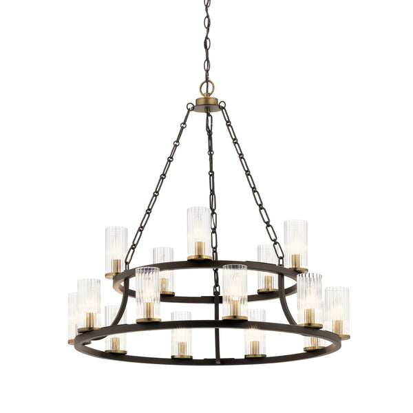 15 Light Chandelier from the Mathias Collection in Olde Bronze Finish by Kichler