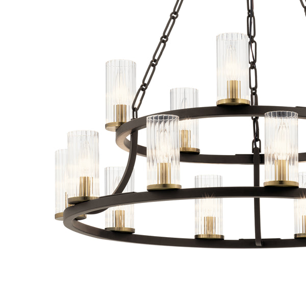 15 Light Chandelier from the Mathias Collection in Olde Bronze Finish by Kichler