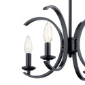Four Light Pendant/Semi Flush Mount from the Cassadee Collection in Black Finish by Kichler