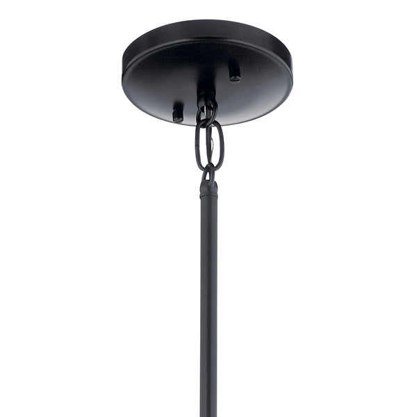 Four Light Pendant/Semi Flush Mount from the Cassadee Collection in Black Finish by Kichler