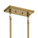 Five Light Linear Chandelier from the Darton Collection in Brushed Natural Brass Finish by Kichler