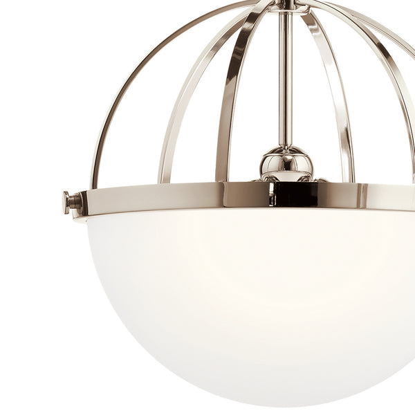 Three Light Pendant from the Edmar Collection in Polished Nickel Finish by Kichler