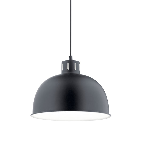 One Light Pendant from the Zailey Collection in Black Finish by Kichler