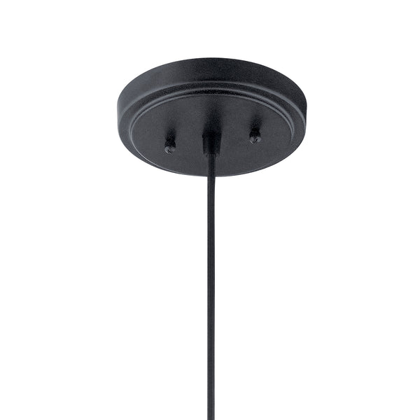 One Light Pendant from the Zailey Collection in Black Finish by Kichler