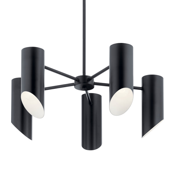 Five Light Chandelier from the Trentino Collection in Black Finish by Kichler