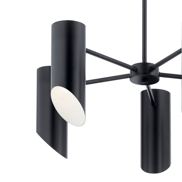 Five Light Chandelier from the Trentino Collection in Black Finish by Kichler