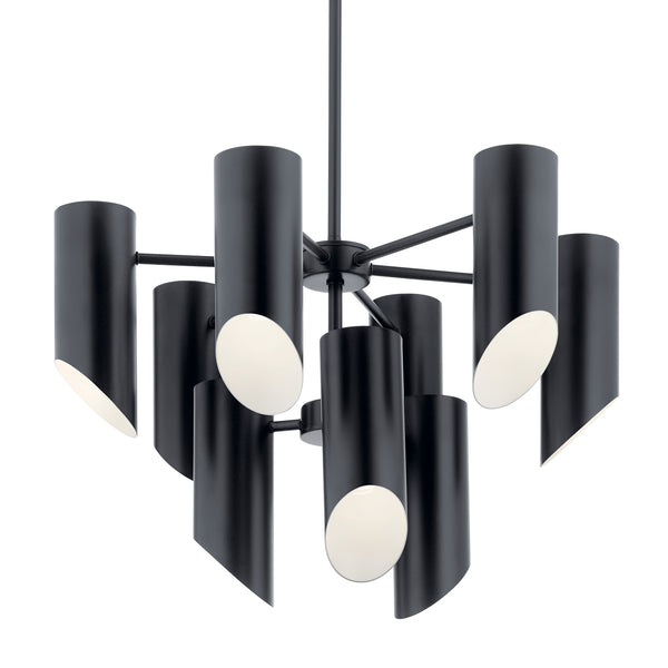 Nine Light Chandelier from the Trentino Collection in Black Finish by Kichler