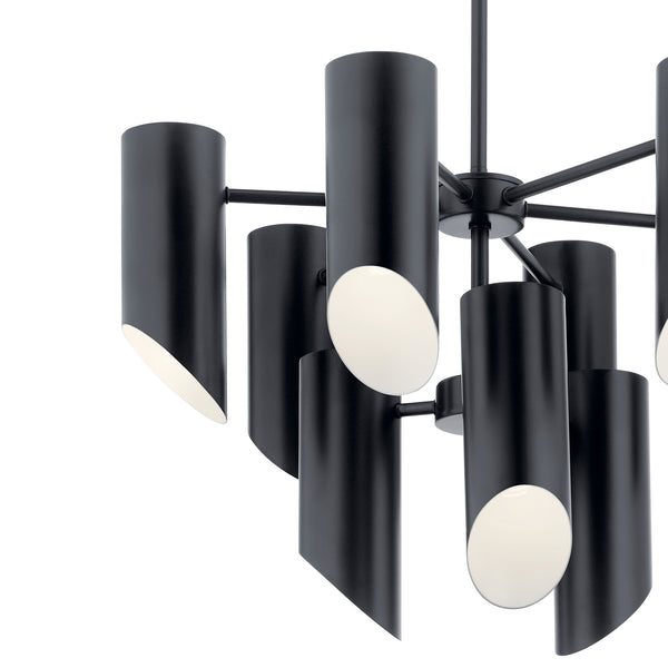 Nine Light Chandelier from the Trentino Collection in Black Finish by Kichler