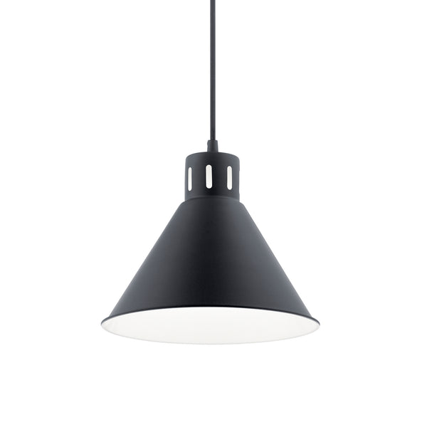 One Light Pendant from the Zailey Collection in Black Finish by Kichler