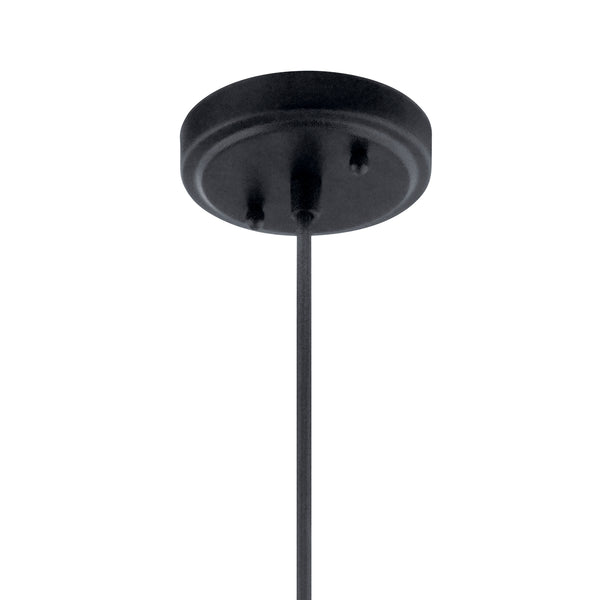 One Light Pendant from the Zailey Collection in Black Finish by Kichler