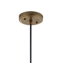One Light Pendant from the Zailey Collection in Natural Brass Finish by Kichler