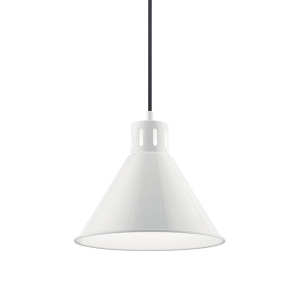 One Light Pendant from the Zailey Collection in White Finish by Kichler