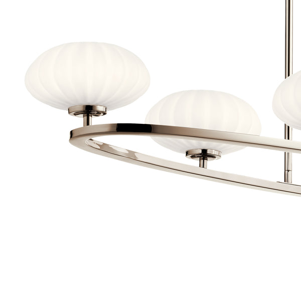 Six Light Chandelier from the Pim Collection in Polished Nickel Finish by Kichler