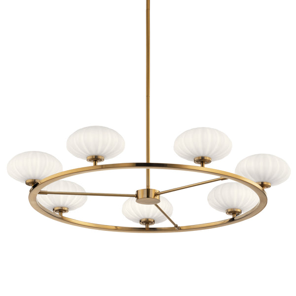 Seven Light Chandelier from the Pim Collection in Fox Gold Finish by Kichler