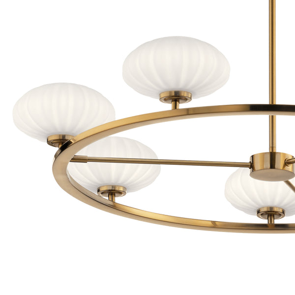 Seven Light Chandelier from the Pim Collection in Fox Gold Finish by Kichler