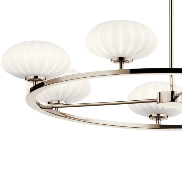 Seven Light Chandelier from the Pim Collection in Polished Nickel Finish by Kichler