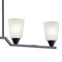 Four Light Linear Chandelier from the Skagos Collection in Black Finish by Kichler