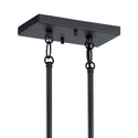 Four Light Linear Chandelier from the Skagos Collection in Black Finish by Kichler
