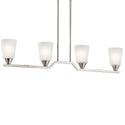 Four Light Linear Chandelier from the Skagos Collection in Brushed Nickel Finish by Kichler