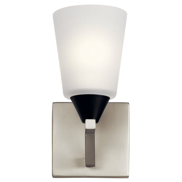 One Light Wall Sconce from the Skagos Collection in Brushed Nickel Finish by Kichler