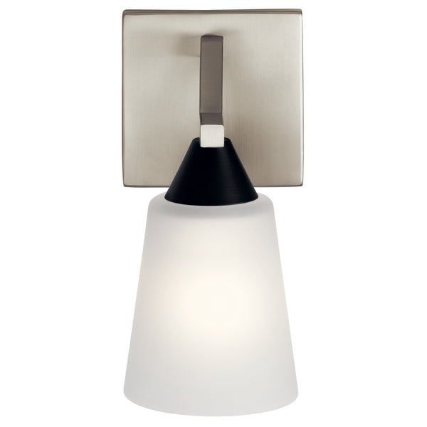 One Light Wall Sconce from the Skagos Collection in Brushed Nickel Finish by Kichler