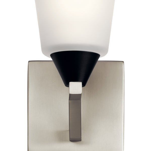 One Light Wall Sconce from the Skagos Collection in Brushed Nickel Finish by Kichler