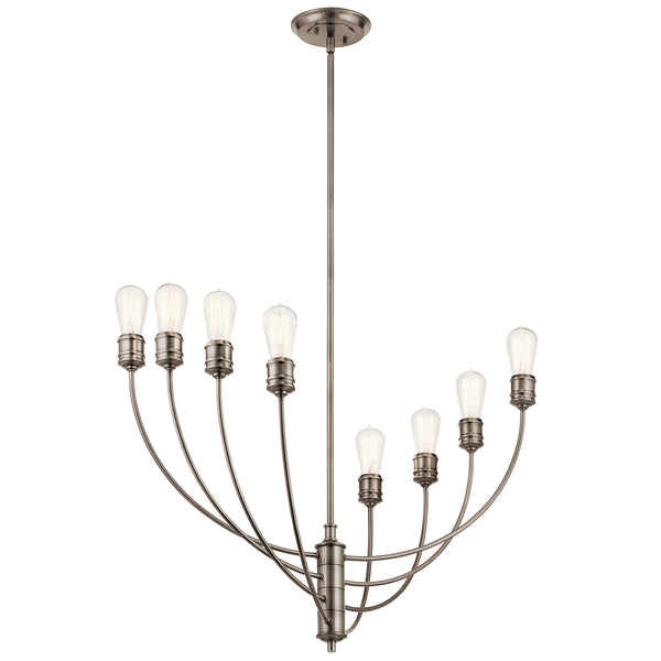 Eight Light Chandelier from the Hatton Collection in Classic Pewter Finish by Kichler