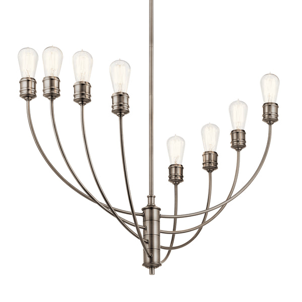 Eight Light Chandelier from the Hatton Collection in Classic Pewter Finish by Kichler
