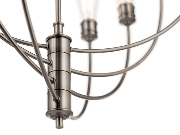 Eight Light Chandelier from the Hatton Collection in Classic Pewter Finish by Kichler