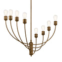 Eight Light Chandelier from the Hatton Collection in Satin Bronze Finish by Kichler