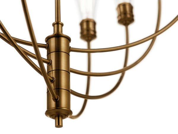 Eight Light Chandelier from the Hatton Collection in Satin Bronze Finish by Kichler
