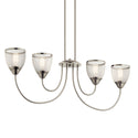 Four Light Linear Chandelier from the Voclain Collection in Brushed Nickel Finish by Kichler