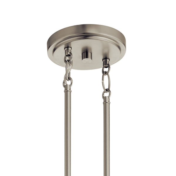 Four Light Linear Chandelier from the Voclain Collection in Brushed Nickel Finish by Kichler