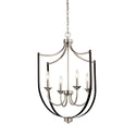 Four Light Foyer Chandelier from the Tula Collection in Brushed Nickel Finish by Kichler