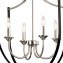 Four Light Foyer Chandelier from the Tula Collection in Brushed Nickel Finish by Kichler