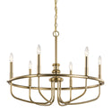 Six Light Chandelier from the Capitol Hill Collection in Classic Bronze Finish by Kichler