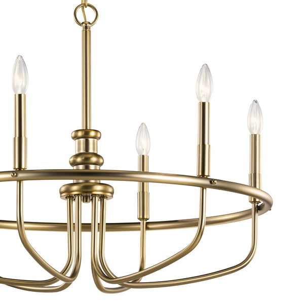 Six Light Chandelier from the Capitol Hill Collection in Classic Bronze Finish by Kichler