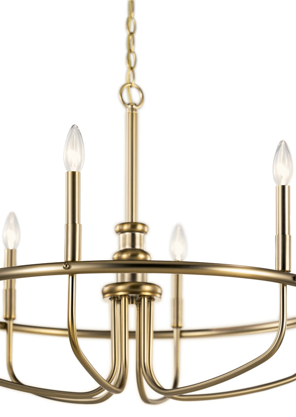 Six Light Chandelier from the Capitol Hill Collection in Classic Bronze Finish by Kichler