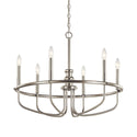 Six Light Chandelier from the Capitol Hill Collection in Brushed Nickel Finish by Kichler