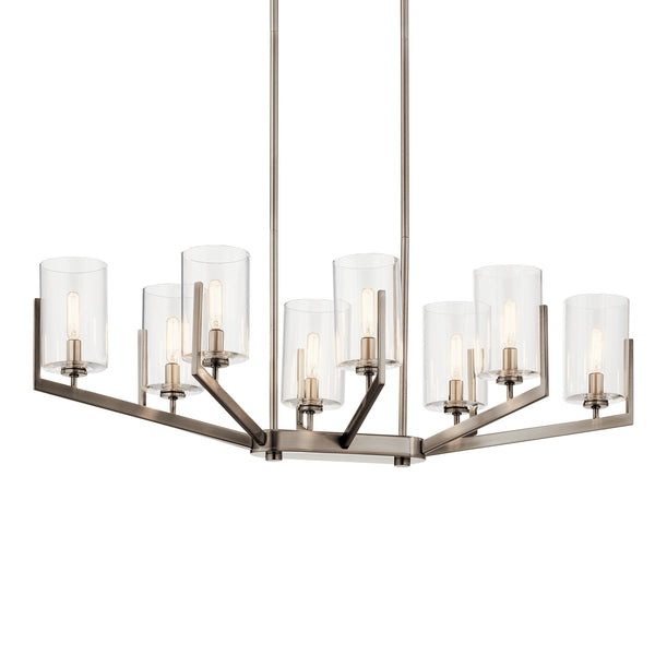 Eight Light Chandelier from the Nye Collection in Classic Pewter Finish by Kichler