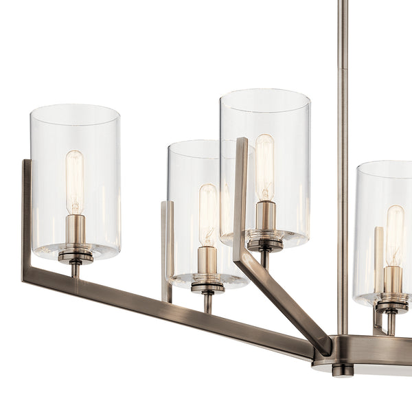 Eight Light Chandelier from the Nye Collection in Classic Pewter Finish by Kichler