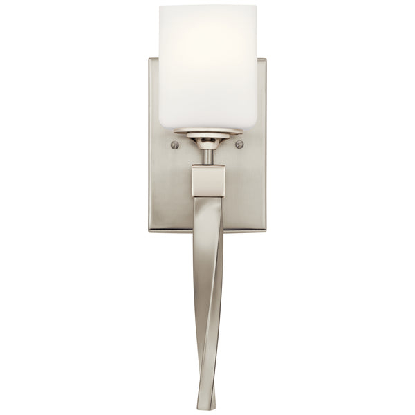 One Light Wall Sconce from the Marette Collection in Brushed Nickel Finish by Kichler