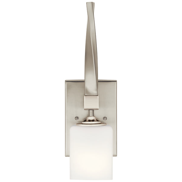 One Light Wall Sconce from the Marette Collection in Brushed Nickel Finish by Kichler