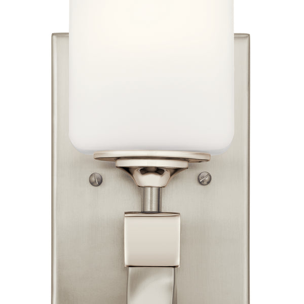 One Light Wall Sconce from the Marette Collection in Brushed Nickel Finish by Kichler