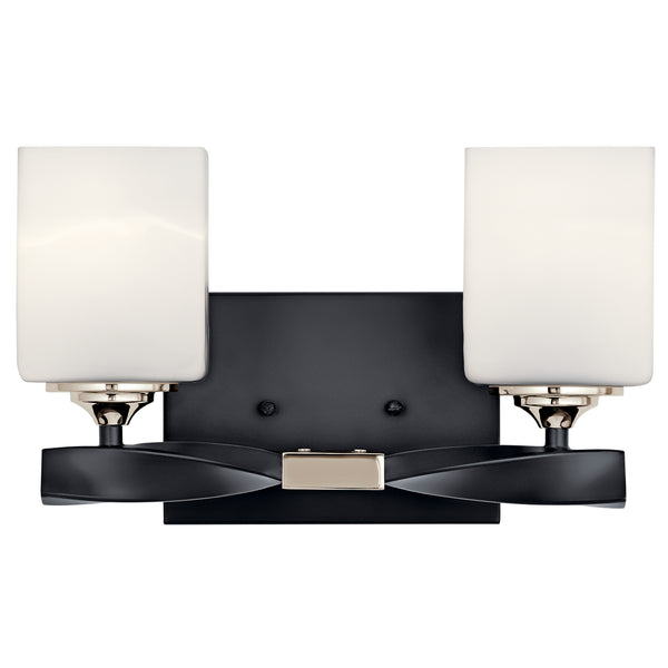 Two Light Bath from the Marette Collection in Black Finish by Kichler