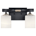 Two Light Bath from the Marette Collection in Black Finish by Kichler