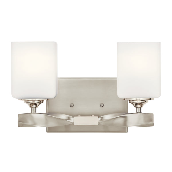 Two Light Bath from the Marette Collection in Brushed Nickel Finish by Kichler
