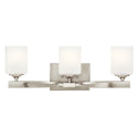 Three Light Bath from the Marette Collection in Brushed Nickel Finish by Kichler