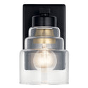 One Light Wall Sconce from the Vionnet Collection in Black Finish by Kichler