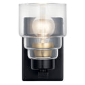 One Light Wall Sconce from the Vionnet Collection in Black Finish by Kichler